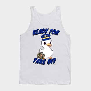 Funny Pilot duck Tank Top